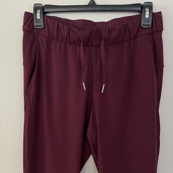 Lululemon Red Cassis On the Fly Pants Full Length (Size 6) - Picture 2 of 7